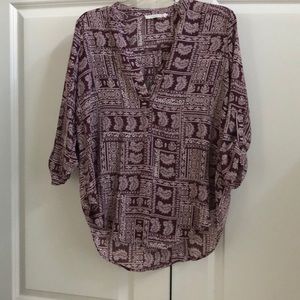 Flowy purple patterned top